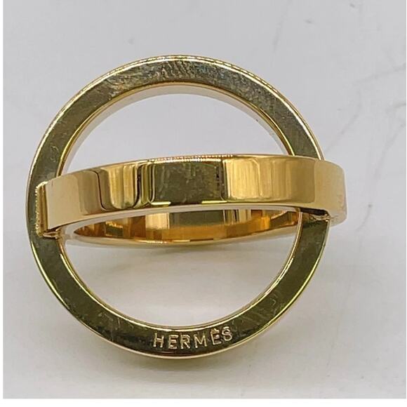 Hermes Cosmos Gold Scarf Ring with Box - Picture 3 of 10